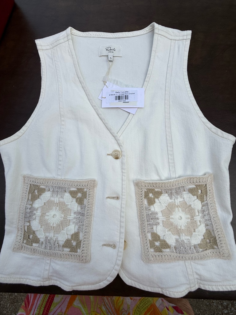 Rails - Nwt La Jolla Vest - Vintage Ecru Crochet